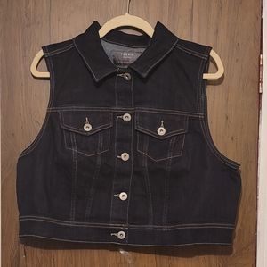 Torrid Dark Wash Sleeveless Denim Vest